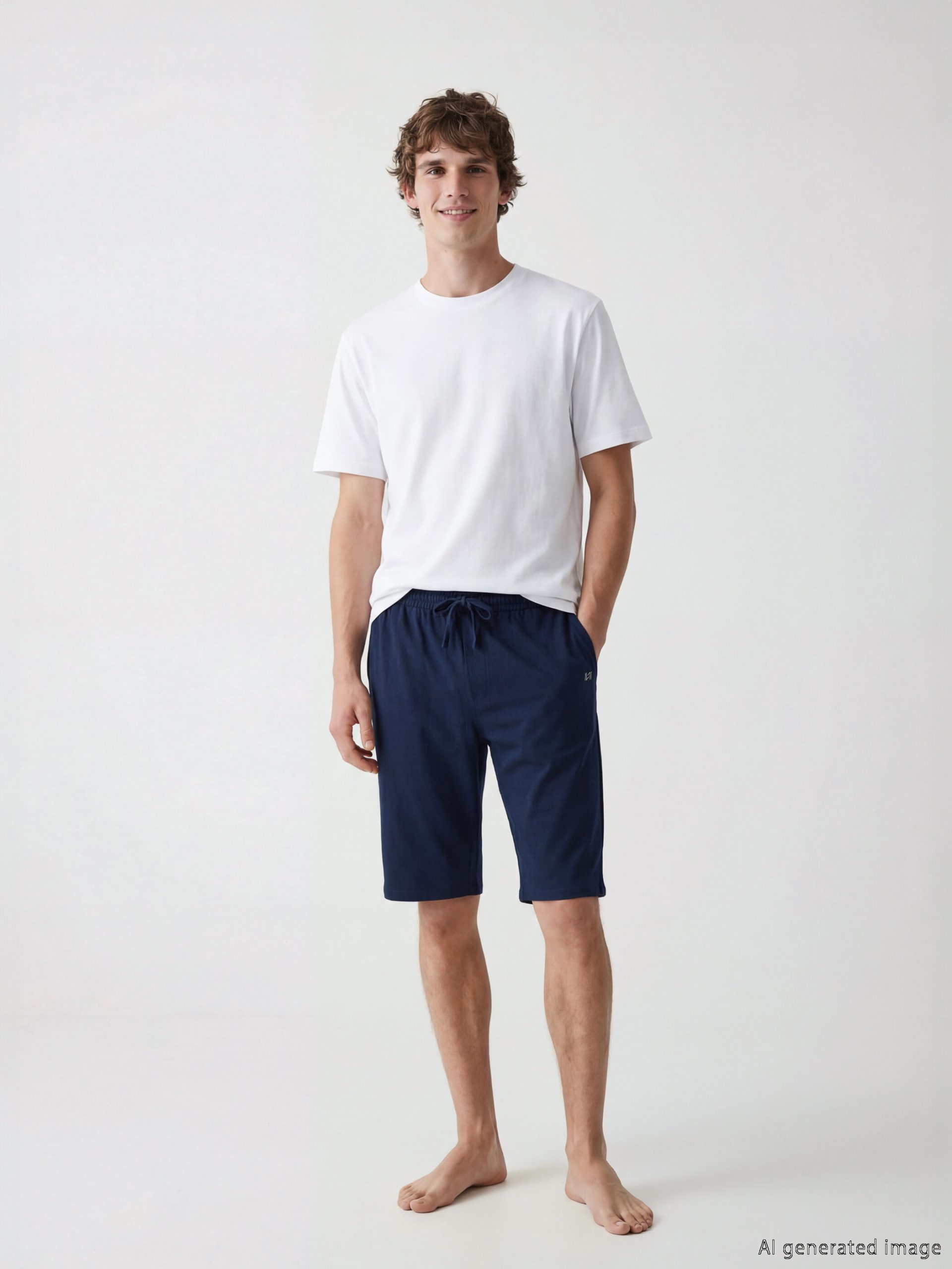 L_20261-S60880Z8-RFF-99-76-96-188_A.jpg Standard Fit Men's Pyjama Bottom Shorts - Image 1