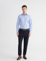 Slim Fit Patterned Gabardine Men's Shirt - Image 2