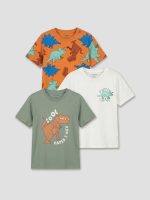 Dinosaur Print Baby Boys' T-Shirt 3-Pack