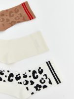 Leopard Print Women's Ankle Socks 5-Pack - Image 2