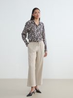Women's Loose Fit Pleated Trousers - Image 8