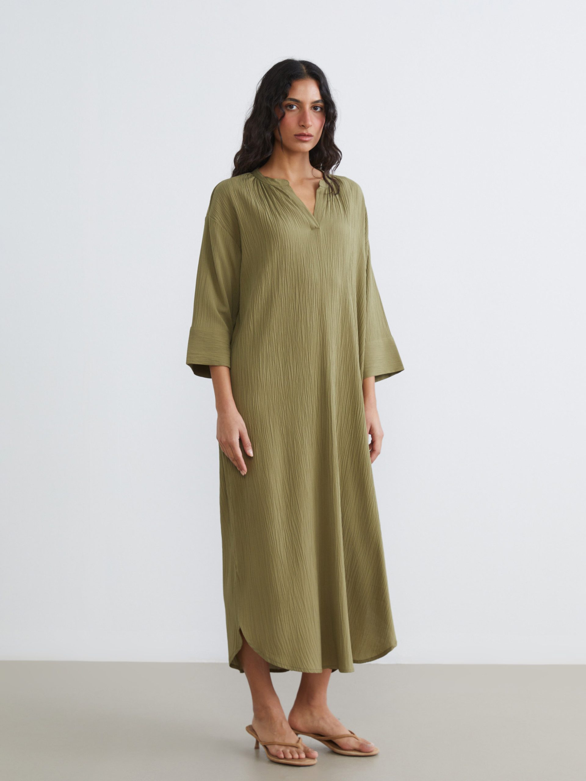 Notch Neck Dress
