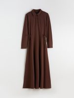 Shirt Dress with Necktie Detail - Image 5