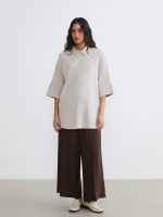 Elastic Waist Wide Leg Women's Trousers - Image 7