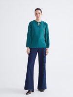 Textured Blouse with Tie Neck - Image 2