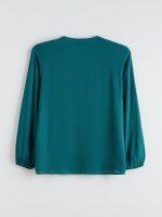 Textured Blouse with Tie Neck - Image 6