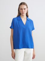 Collared Neck Oversize Aerobin Blouse