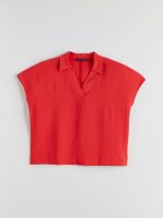 Collared Neck Oversize Aerobin Blouse - Image 5