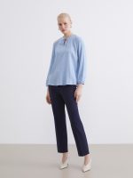 Textured Blouse with Tie Neck - Image 2