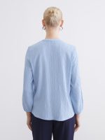 Textured Blouse with Tie Neck - Image 4