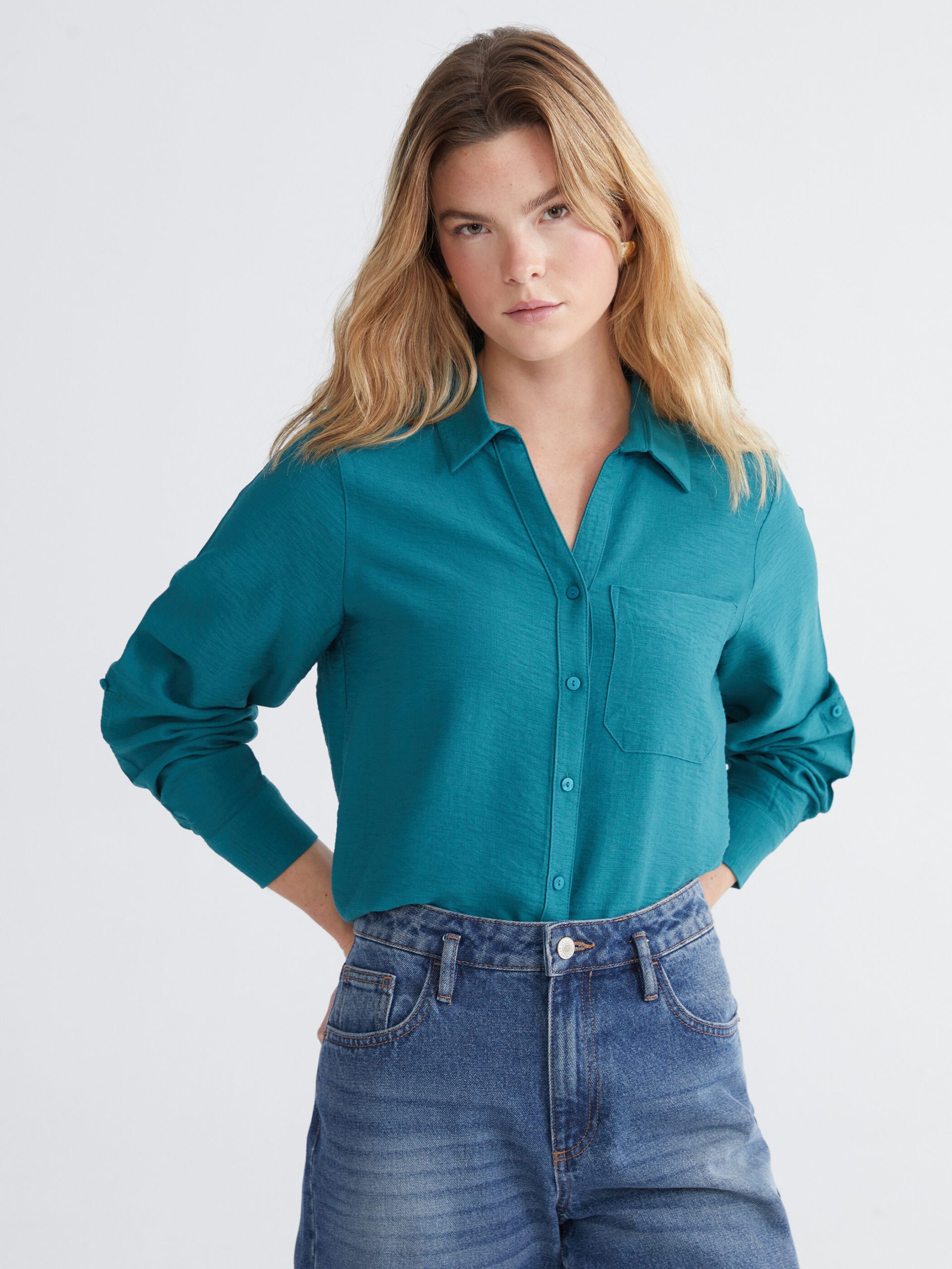 L_20261-S68919Z8-HSH-80-62-90-174_A.jpg Textured Women's Shirt - Image 1