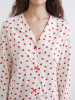 Collared Neck Printed Maternity Pyjama Set - Image 4