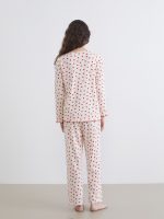 Collared Neck Printed Maternity Pyjama Set - Image 5