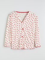 Collared Neck Printed Maternity Pyjama Set - Image 7