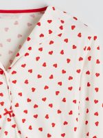 Collared Neck Printed Maternity Pyjama Set - Image 8