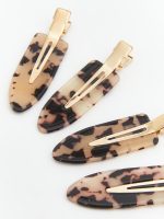 Leopard Print Women's Hair Clip 4-Pack - Image 3