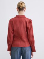 Striped Ruched Women's Shirt - Image 4