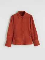Striped Ruched Women's Shirt - Image 5