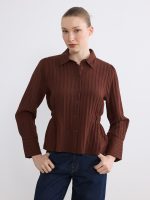 Striped Ruched Women's Shirt - Image 8