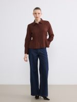 Striped Ruched Women's Shirt - Image 9