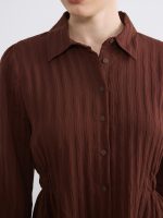 Striped Ruched Women's Shirt - Image 10