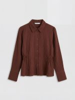 Striped Ruched Women's Shirt - Image 12