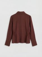 Striped Ruched Women's Shirt - Image 13