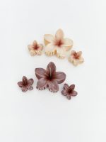Flower Figured Women's Claw Clip Set of 3