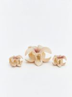 Flower Figured Women's Claw Clip Set of 3 - Image 4