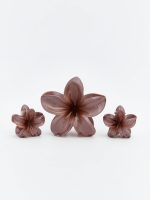 Flower Figured Women's Claw Clip Set of 3 - Image 5