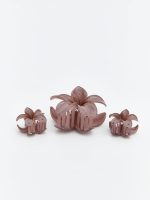 Flower Figured Women's Claw Clip Set of 3 - Image 6