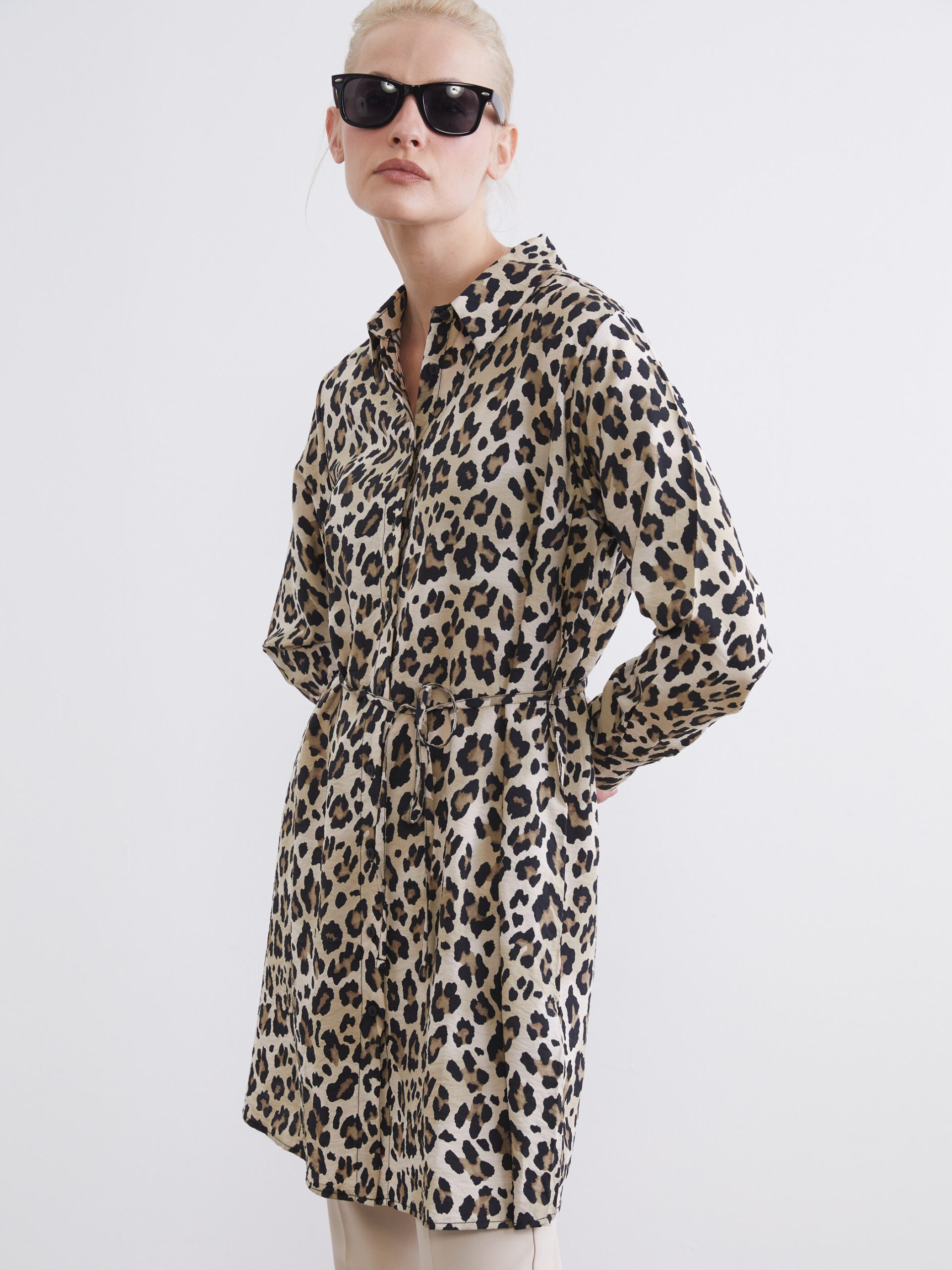 Leopard Print Women's Shirt Tunic