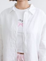 Oversize Linen Women Shirt - Image 9