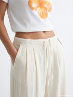 Elastic Waist Textured Women's Trousers - Image 3