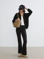 High Waisted Flared Leg Women's Leggings Pants