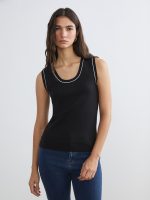 Women's U-Neck Knit Sweater - Image 7