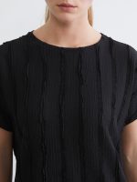 Crew Neck Textured Blouse - Image 4