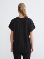 Crew Neck Textured Blouse - Image 5