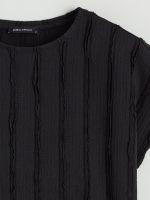 Crew Neck Textured Blouse - Image 7