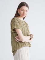 Crew Neck Textured Blouse - Image 8