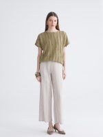 Crew Neck Textured Blouse - Image 9