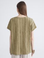 Crew Neck Textured Blouse - Image 11