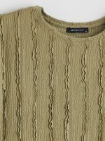 Crew Neck Textured Blouse - Image 13
