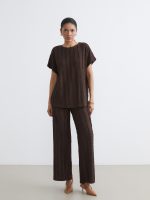 Crew Neck Textured Blouse - Image 15
