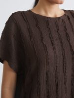 Crew Neck Textured Blouse - Image 16