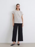 Crew Neck Textured Blouse - Image 22