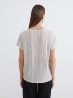 Crew Neck Textured Blouse - Image 24