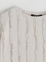 Crew Neck Textured Blouse - Image 26