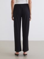 Textured Women's Trousers with Elastic Waistband - Image 5