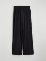 Textured Women's Trousers with Elastic Waistband - Image 6